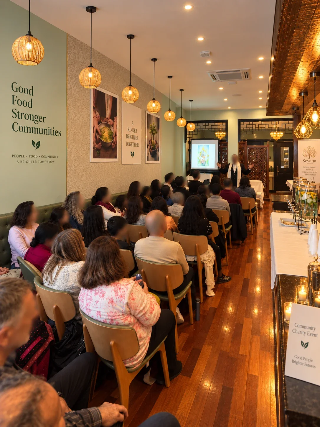 Sevana dining hall and atmosphere